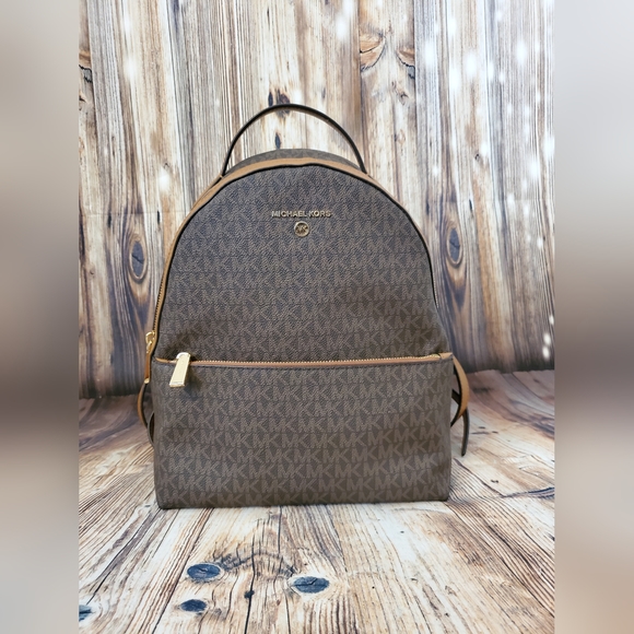 Michael Kors Valerie Medium Backpack (Brown Acorn) - Picture 1 of 14